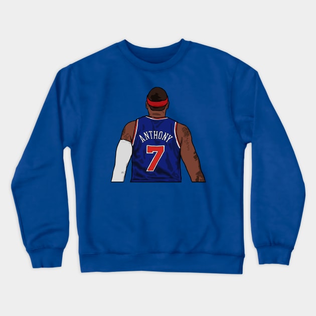 Carmelo Anthony Back-To Crewneck Sweatshirt by rattraptees